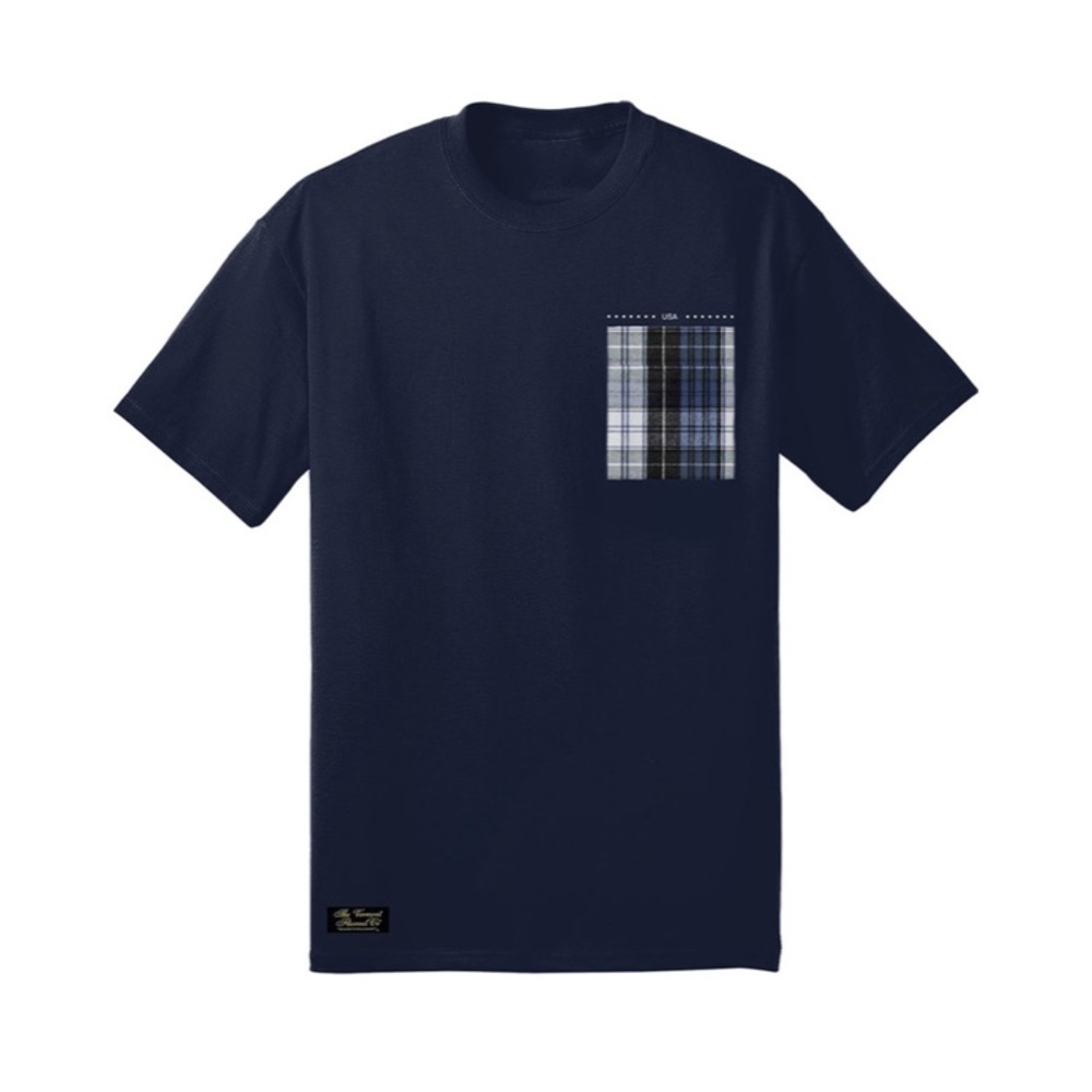 NWOT Vermont Flannel Pocket Tee Women’s Size Small Navy